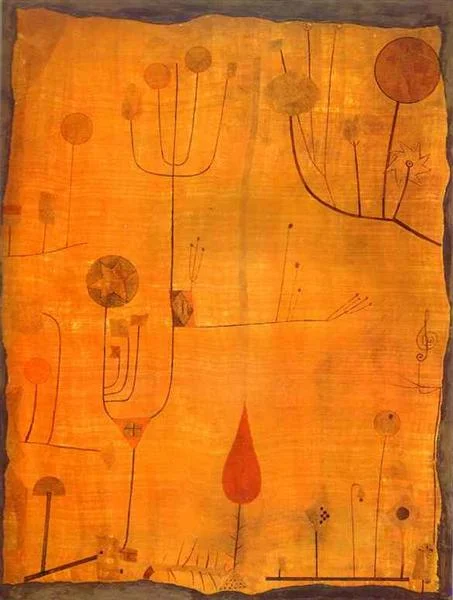39-fruits-on-red-1930-expressionism-Paul-Klee